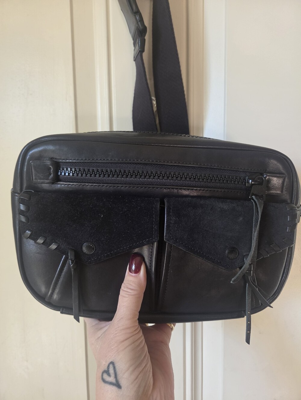 Coach Men's Calf Leather 1941 Utility Bag Whipstitching Details. #E1873-36474